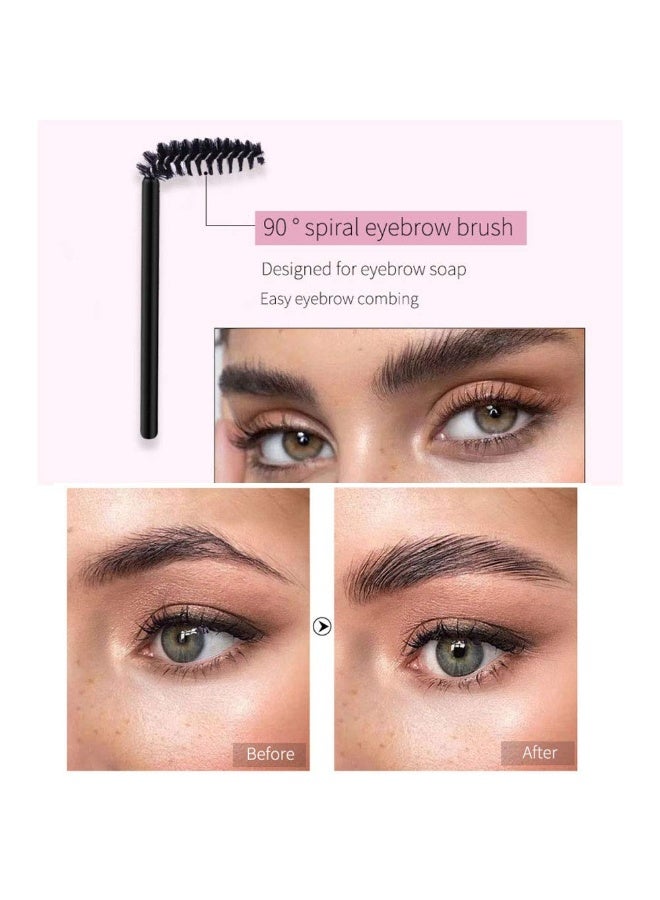 مجموعة صابون تصفيف الحواجب الاحترافية Soap Brow Kit لتكثيف ورفع الحواجب – جل تثبيت حواجب شفاف بتأثير 4D و3D مقاوم للماء والعرق – بالمادة العضوية الطبيعية لتصفيف الحواجب المتمردة ومنح مظهر Laminated Brows وريشي كثيف يدوم طوال اليوم – مع فرشاة سبولي احترافية قابلة للثني – مناسب لجميع ألوان الحواجب – حجم 20 جرام (0.7 أونصة) - Image 3